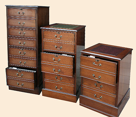 Traditional Range, DC005 Two Drawer, DC006 Three Drawer and DC007 Four Drawer (vertical) Filing Cabinets